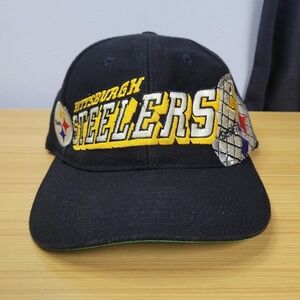 Vintage Pittsburgh Steelers Hat Sports Specialties GRID Logo Snapback Pro Line